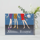 Mode Partij meisjes Verrassenfeest Kaart (Staand voorkant)