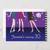 Mode Party Girls 30th Birthday Kaart (Voorkant / Achterkant)
