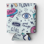 Mode Patch: Pop Art Stickers. Blikjeskoeler (Voorkant)