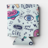 Mode Patch: Pop Art Stickers. Blikjeskoeler (Achterkant)