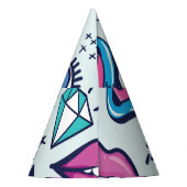 Mode Patch: Pop Art Stickers. Feesthoedjes (Achterkant)