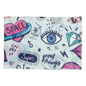 Mode Patch: Pop Art Stickers. Kussensloop (Achterkant)