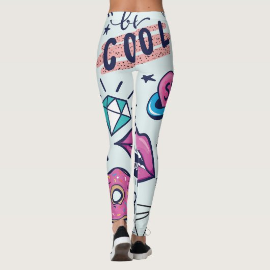 Mode Patch: Pop Art Stickers. Leggings (Achterkant)