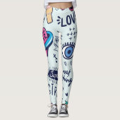 Mode Patch: Pop Art Stickers. Leggings (Voorkant)