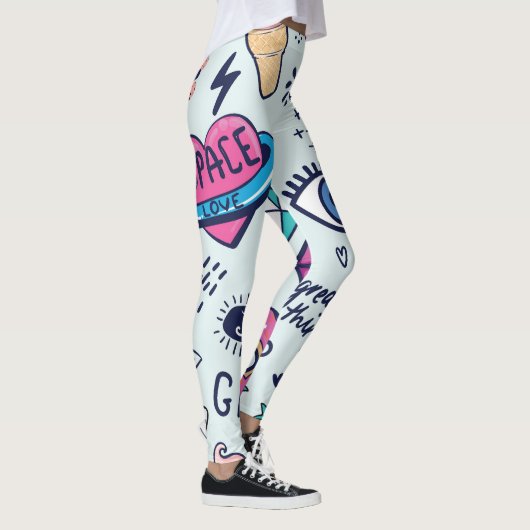 Mode Patch: Pop Art Stickers. Leggings (Rechts)