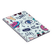 Mode Patch: Pop Art Stickers. Notitieboek (Rechterzijde)