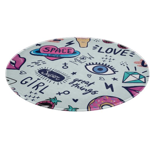 Mode Patch: Pop Art Stickers. Snijplank (Hoek)