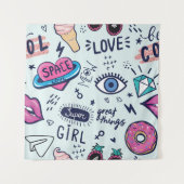 Mode Patch: Pop Art Stickers. Wandkleed (Voorkant)