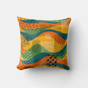 Mode Patchwork: Golvende Abstracte kunst Kussen