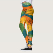 Mode Patchwork: Golvende Abstracte kunst Leggings (Links)
