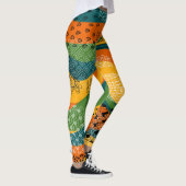 Mode Patchwork: Golvende Abstracte kunst Leggings (Rechts)