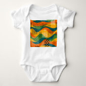 Mode Patchwork: Golvende Abstracte kunst Romper (Voorkant)