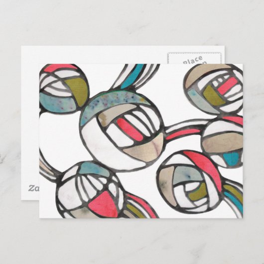  mode patroon briefkaart (Voorkant / Achterkant)