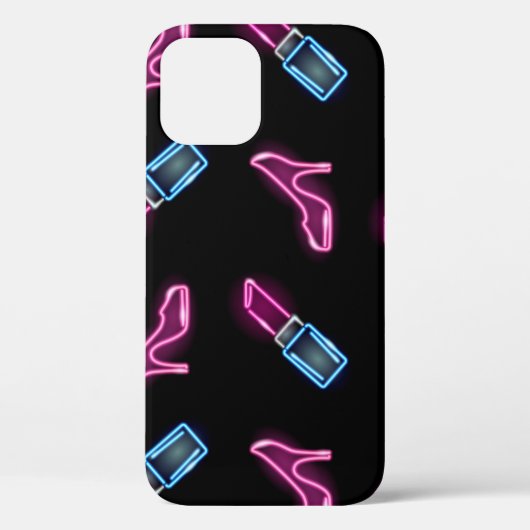 Mode Patroon met Neon Iconen. Case-Mate iPhone Case (Achterkant)