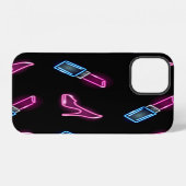 Mode Patroon met Neon Iconen. iPhone Hoesje (Achterkant horizontaal)