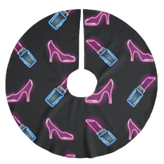 Mode Patroon met Neon Iconen. Kerstboom Rok