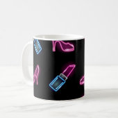 Mode Patroon met Neon Iconen. Koffiemok (Voorkant links)