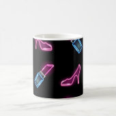 Mode Patroon met Neon Iconen. Koffiemok (Center)