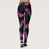 Mode Patroon met Neon Iconen. Leggings (Achterkant)