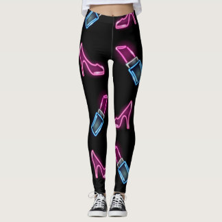 Mode Patroon met Neon Iconen. Leggings