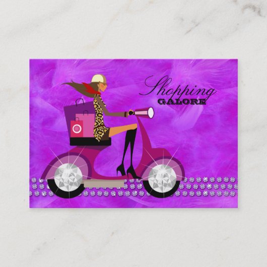 Mode Personal Shopper Jewelry Feathers Violet Visitekaartje (Voorkant)