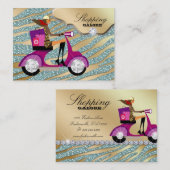 Mode Personal Shopper Jewelry Gold Blauwgroen Glit Visitekaartje (Voorkant / Achterkant)