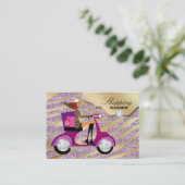 Mode Personal Shopper Jewelry Gold Pink Glitter Visitekaartje (Staand voorkant)