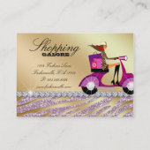 Mode Personal Shopper Jewelry Gold Pink Glitter Visitekaartje (Achterkant)