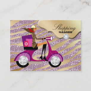 Mode Personal Shopper Jewelry Gold Pink Glitter Visitekaartje
