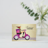 Mode Personal Shopper Jewelry Paars Gold Visitekaartje (Staand voorkant)