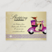 Mode Personal Shopper Jewelry Paars Gold Visitekaartje (Achterkant)