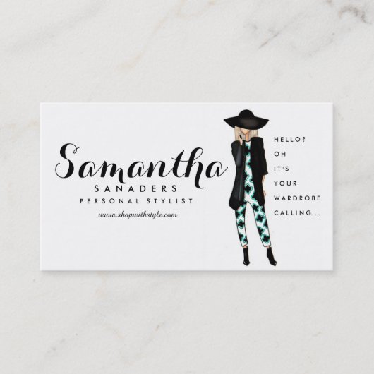 Mode / Persoonlijke uitbreidingskaart voor schoolm Visitekaartje (Voorkant)