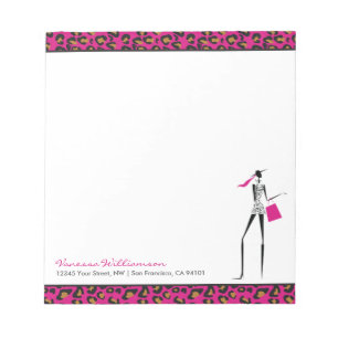 Mode Pictogram AANGEPAST Notitieblok (5,5 x 6 inch