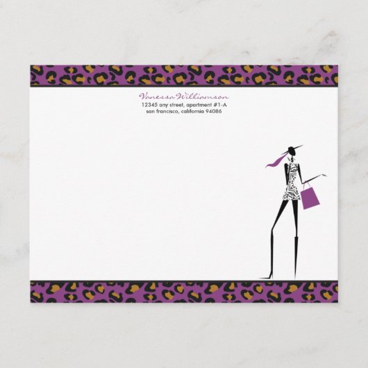 Mode Pictogram Aangepaste platte notitiekaarten (p Notitiekaartje (Voorkant)