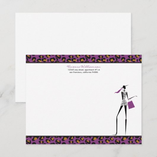 Mode Pictogram Aangepaste platte notitiekaarten (p Notitiekaartje (Voorkant / Achterkant)