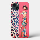 Mode Pink Léopard Case-Mate iPhone Case (Achterkant)
