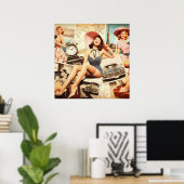  Mode Pinup Poster (Thuiskantoor)