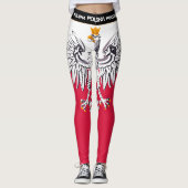 Mode Polen patriottisch, Poolse vlag, Eagle Leggings (Voorkant)