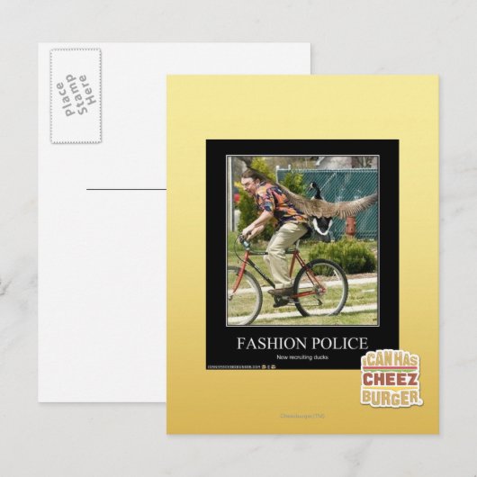 Mode politie briefkaart (Voorkant / Achterkant)