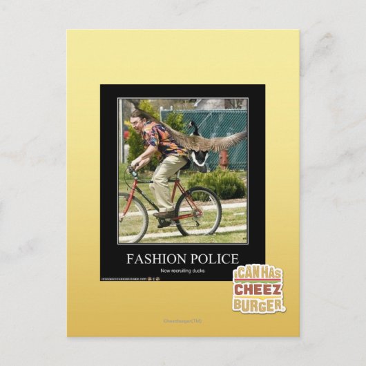 Mode politie briefkaart (Voorkant)