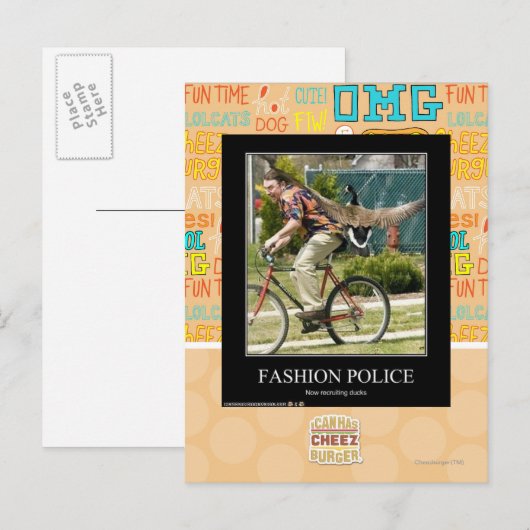 Mode politie briefkaart (Voorkant / Achterkant)