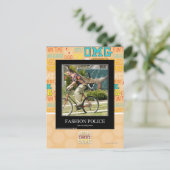 Mode politie briefkaart (Staand voorkant)