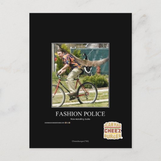 Mode politie briefkaart (Voorkant)