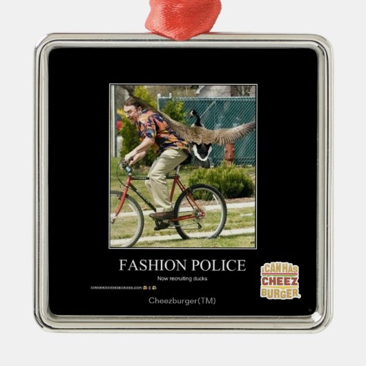 Mode politie metalen ornament (Voorkant)