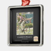 Mode politie metalen ornament (Links)