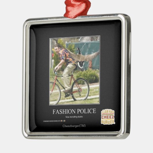 Mode politie metalen ornament (Links)