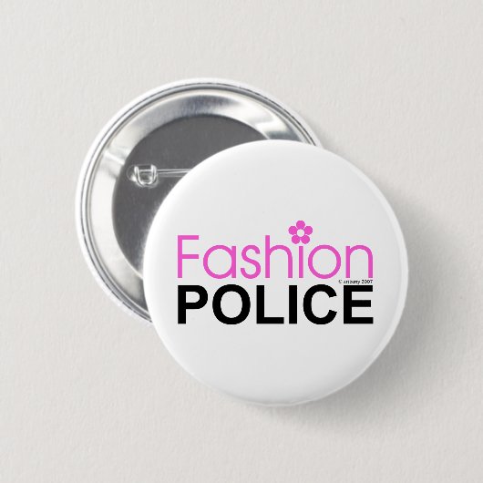Mode politie ronde button 5,7 cm (Voorkant /achterkant)