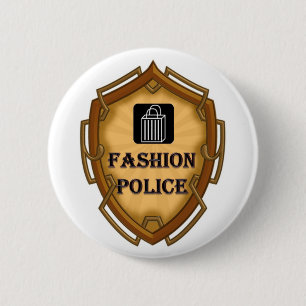Mode politie ronde button 5,7 cm