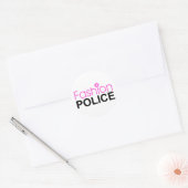 Mode politie ronde sticker (Envelop)