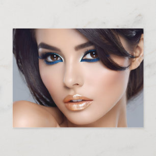 Mode portret van vrouwenkunst briefkaart